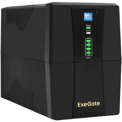 Источник бесперебойного питания ExeGate Power Back BNB-1000.LED.AVR.2SH.RJ.USB EX292786RUS