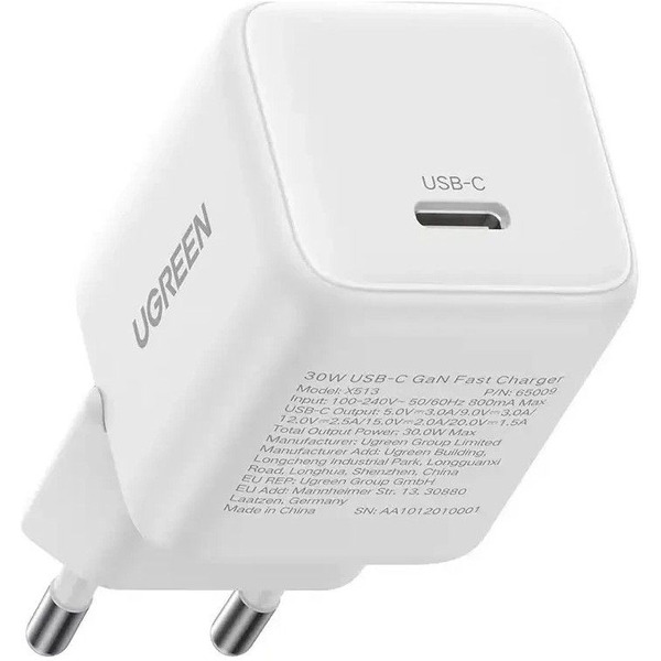 Сетевое зарядное Ugreen X513 65009 (белый)
