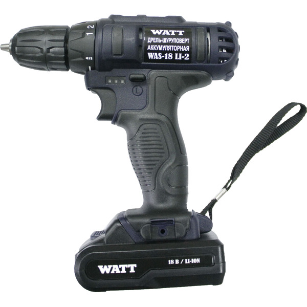 Дрель-шуруповерт WATT WAS-18 Li-2 New (1.018.031.12)