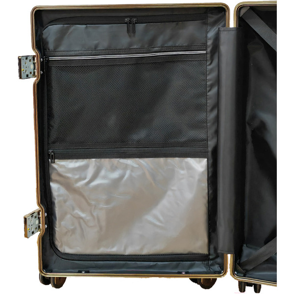 Чемодан DoubleW E087# (M,черный)