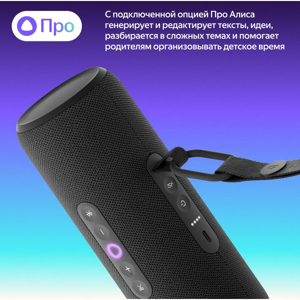 Портативная Умная колонка Яндекс.Станция Стрит YNDX-00030BLK (черный)