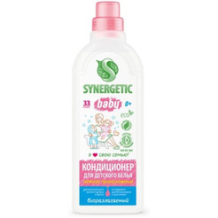 Кондиционер для белья Synergetic гипоаллергенный, без отдушек Нежное прикосновение 1 л