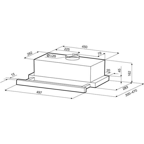 Вытяжка KRONA KAMILLA T 500 WHITE