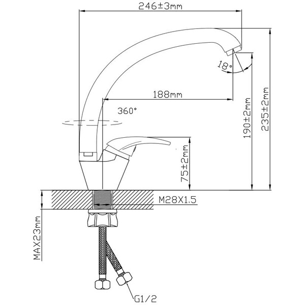 Смеситель AV Engineering AVURS4-A120-559