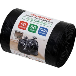 Пакеты для мусора Laima 702656 (60л, 50шт, черный)