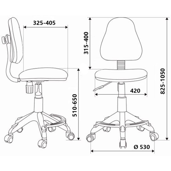 Кресло детское Бюрократ KD-4-F/TW-55 (голубой)