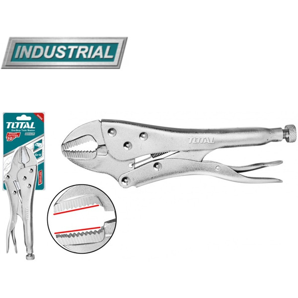 Зажим с фиксатором Total 250мм THT191005