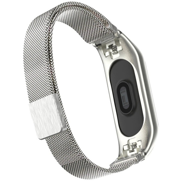 Ремешок Bingo Magnetic для Xiaomi Mi Band 3/4 Серебристый