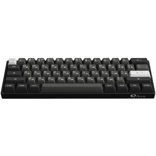 Клавиатура Akko 3061S Black & Sliver (Akko Cream Yellow V3 Pro)
