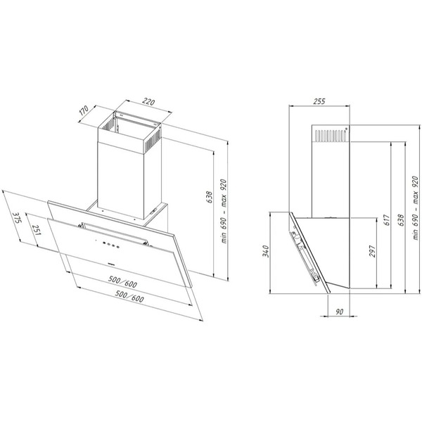 Кухонная вытяжка Akpo Juno Eco 60 wk-11 (чёрный)