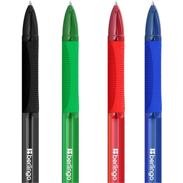 Набор шариковых ручек Berlingo "Tribase grip" CBp_10204 (4 цвета)