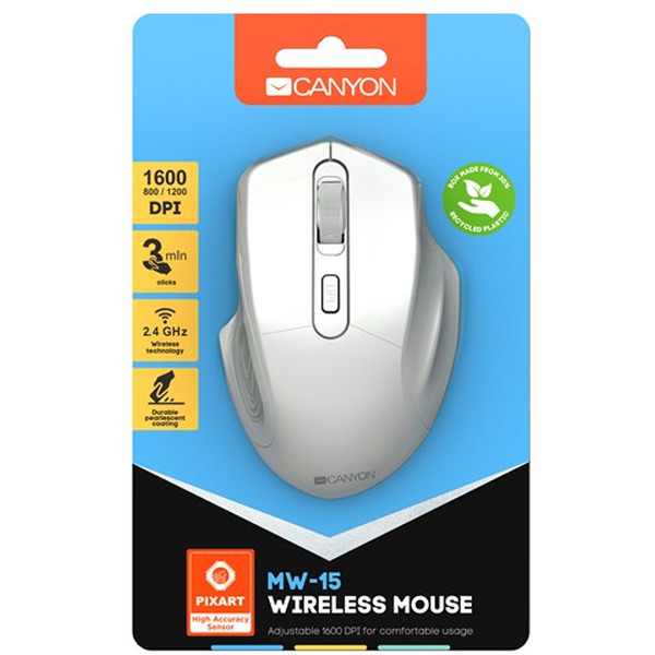 Мышь CANYON CNE-CMSW15PW