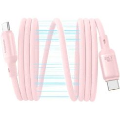 Кабель Baseus PicoGo Magnetic Liquid Silicone Fast Charging Cable USB-C to USB-C (1м, розовый)