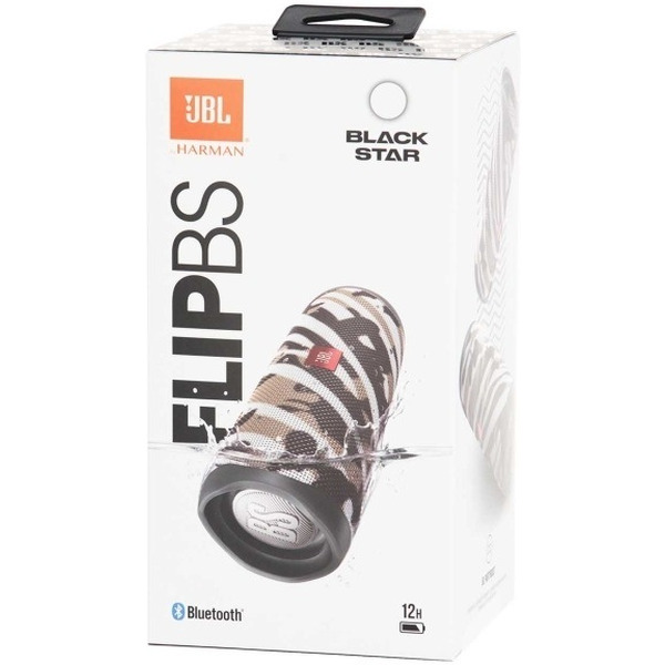 Беспроводная колонка JBL FLIP 5 (черно-коричневый камуфляж)