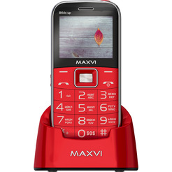Мобильный телефон Maxvi B6ds up +ЗУ WC-112 (красный)
