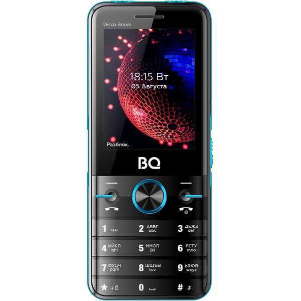 Кнопочный телефон BQ-Mobile BQ-2842 Disco Boom (черный/синий)