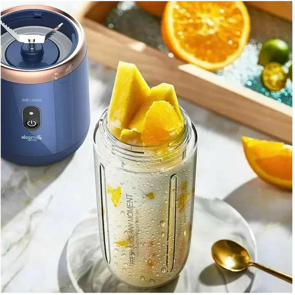 Портативный блендер Deerma DEM-NU06 (синий)