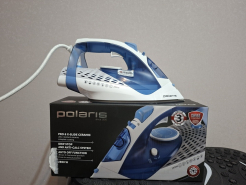 Утюг POLARIS PIR 2860AK 3m (белый/синий)