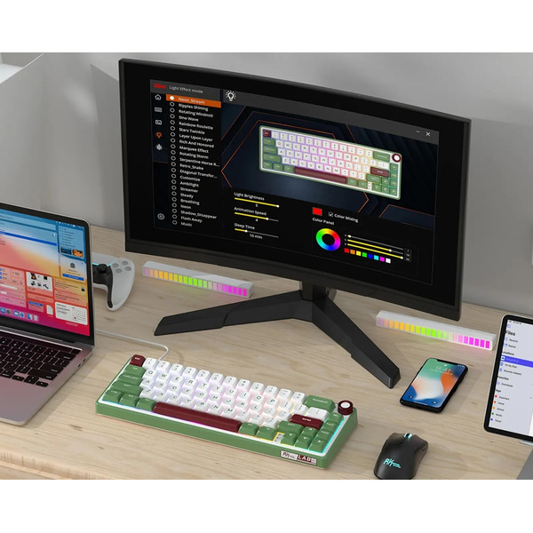 Клавиатура Royal Kludge R65 (Green Sand, RK Brown)