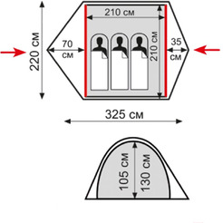 Палатка TRAMP Quick 3 V2 (зеленый)