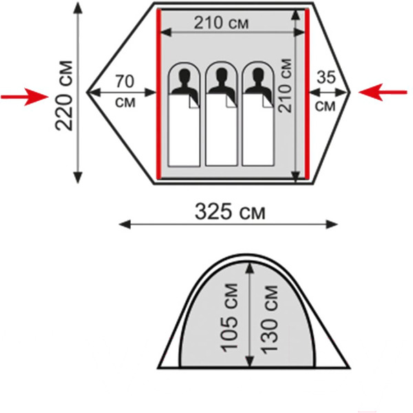 Палатка TRAMP Quick 3 V2 (зеленый)