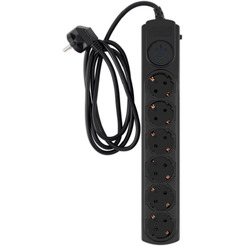 Сетевой фильтр Ippon BK-6-EU-1.8-10-B 1.8м (6 розеток) черный