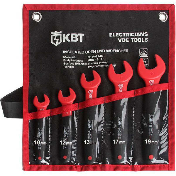 Набор диэлектрических однорожковых ключей КВТ Профи НИИ-06