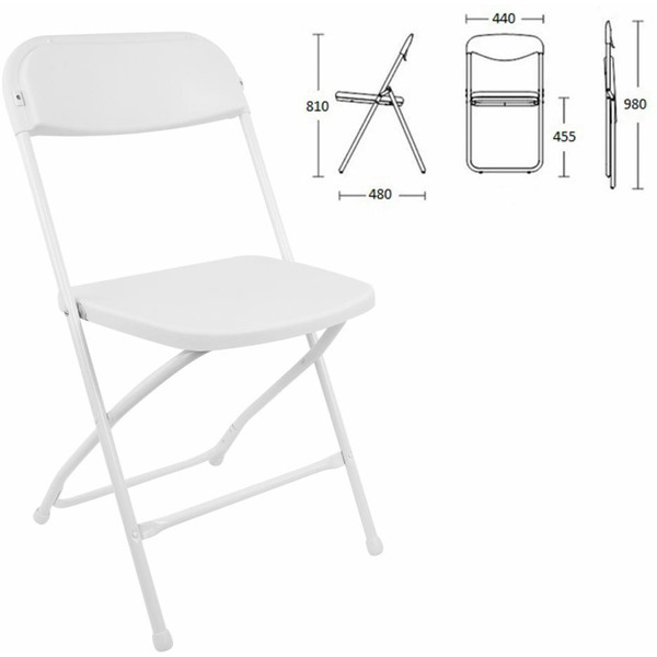Стулья складные BRABIX Golf CF-002 (КОМПЛЕКТ 4 шт., белый каркас, пластик белый) 533031