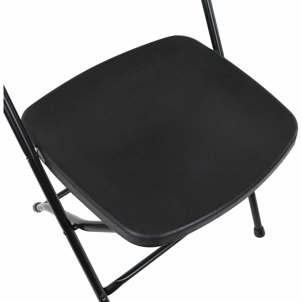 Стулья складные BRABIX Golf CF-002 (КОМПЛЕКТ 4 шт., черный каркас, пластик черный) 533030