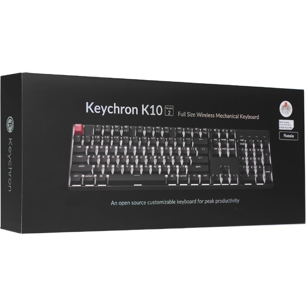 Клавиатура Keychron K10 V2 RGB Aluminium Frame K10X-C1 (Keychron Super Red, нет кириллицы)