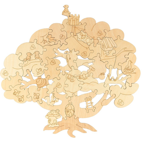 Развивающая игрушка Woody Деревянный пазл Чудесное дерево 00280