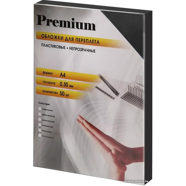 Обложки пластиковые Office Kit PBLMA40030 (непрозрачные, А4, 0, 3 мм, черные, 50 шт.)