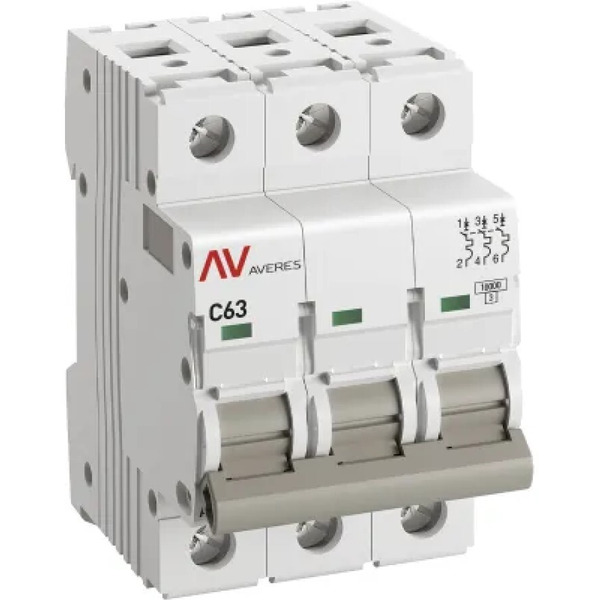 Выключатель автоматический EKF Averes AV-10 3P 63A (C) 10kA