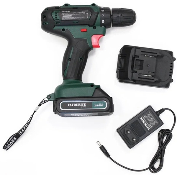 Дрель-шуруповерт FAVOURITE OBS 21 DC SET (с 2-мя АКБ, кейс)