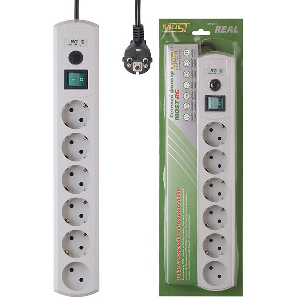 Сетевой фильтр Most RG 3м (6 розеток) белый