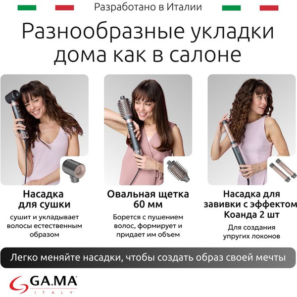Мультистайлер GA.MA GH0113 uniQ AURA (черный/золотой)