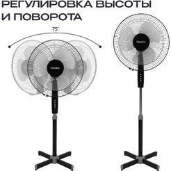 Напольный вентилятор RAGEX R1205-000 (черный)