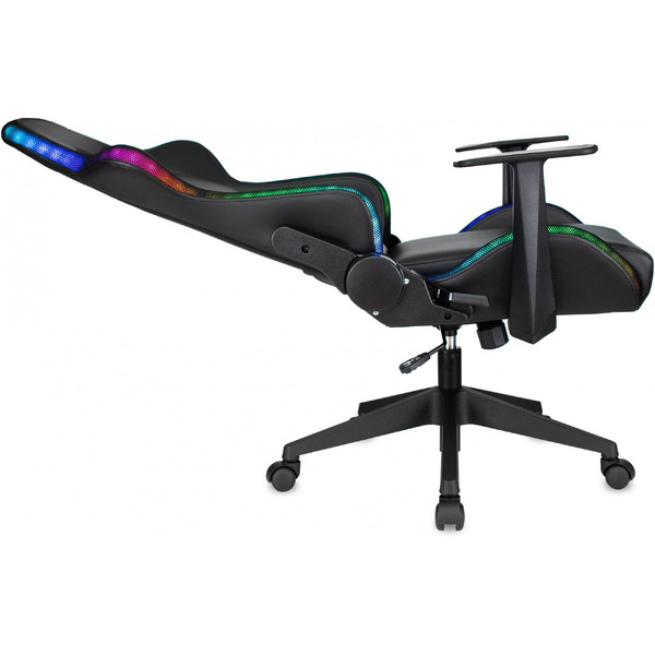 Кресло игровое Бюрократ Zombie GAME RGB экокожа/ткань, черный