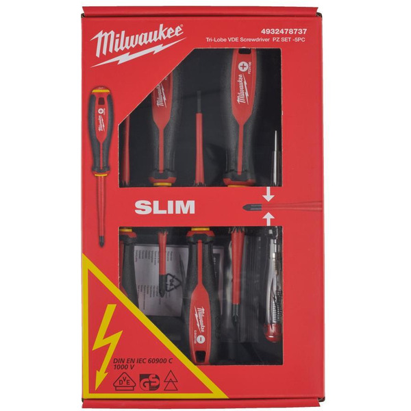 Набор отверток + тестер напряжения Milwaukee 4932478737 (VDE PZ/SL)