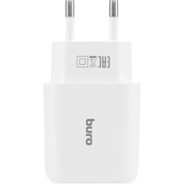 Сетевое зарядное Buro BUWH1 (белый)