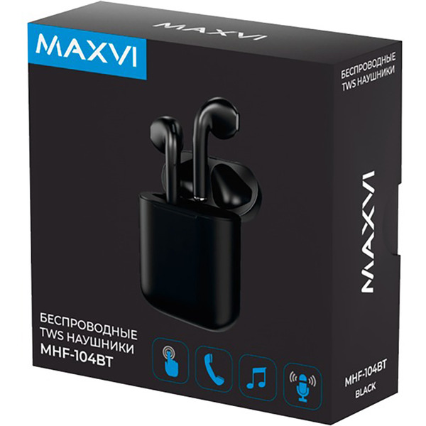 Беспроводные наушники TWS Maxvi MHF-110BT черные