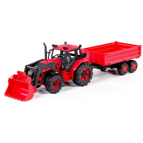 Трактор Полесье BELARUS с погрузчиком и бортовым прицепом 91871