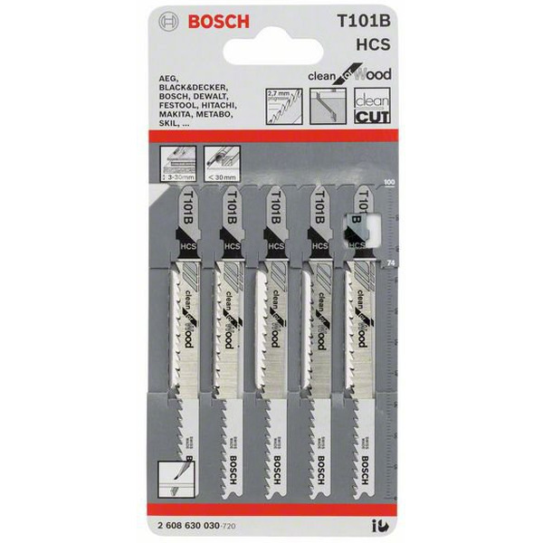 Пильные полотна Bosch Clean for Wood T 101 B 2.608.630.030