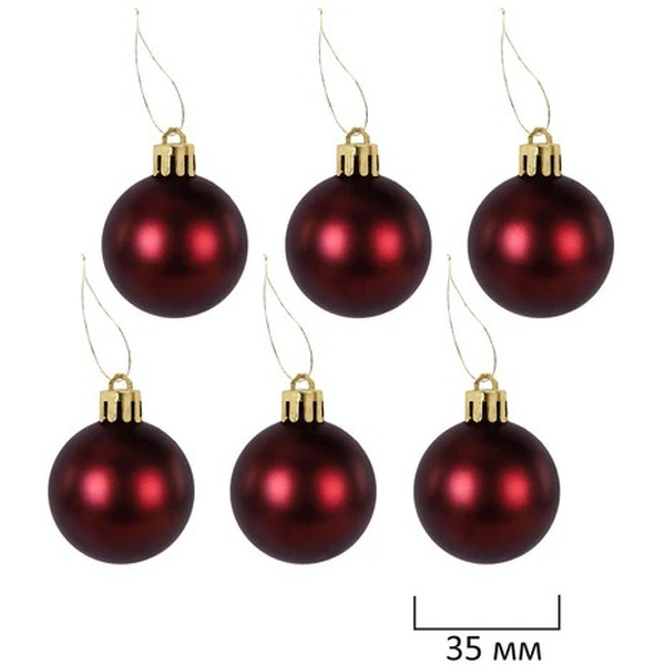 Шары елочные ЗОЛОТАЯ СКАЗКА Burgundy Style 592591 (бордо)