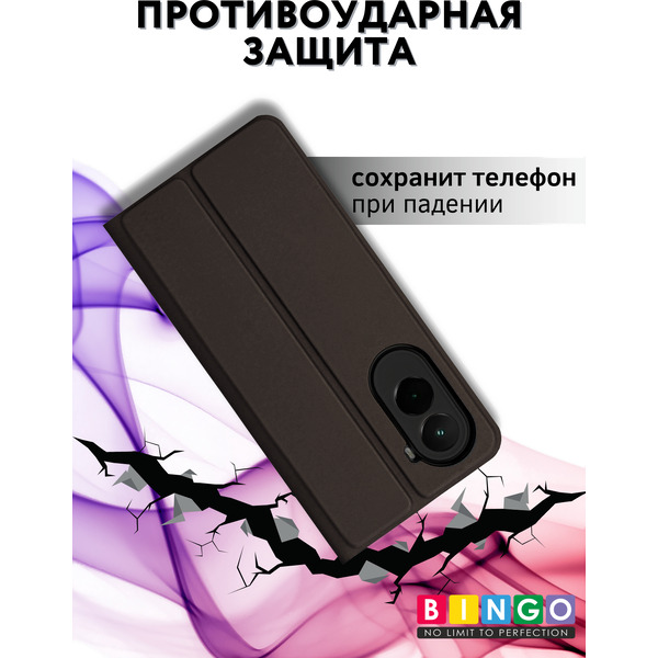 Чехол-книжка Bingo Magnetic для Poco M7 4G (черный)
