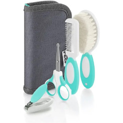 Набор по уходу детский REER 5 предметов (серый/мятный)