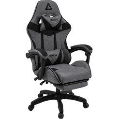 Кресло офисное King Style FK-31 Anklav Fabric Black (светло-серый/черный)