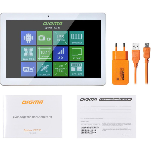 Планшет DIGMA Optima 1507 White