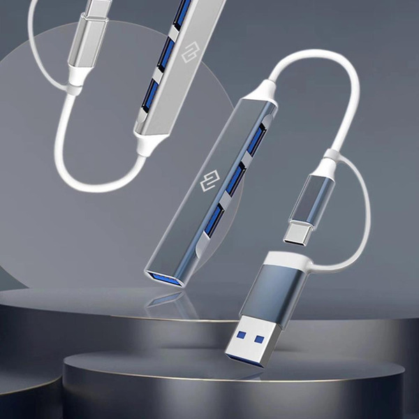 Разветвитель USB-C + USB-A Digma DHUB-4USB-AC-3.0