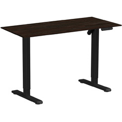 Стол подъемный WellDesk WDE Basic 130x67.5х1.8 (черный/дуб термо черно-коричневый)